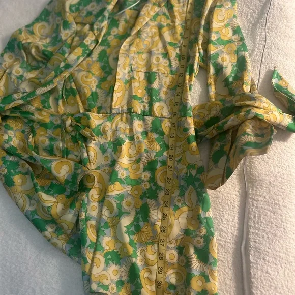 ZARA Floral Mini Wrap Dress with Satin Feel Size XS - Picture 14 of 16